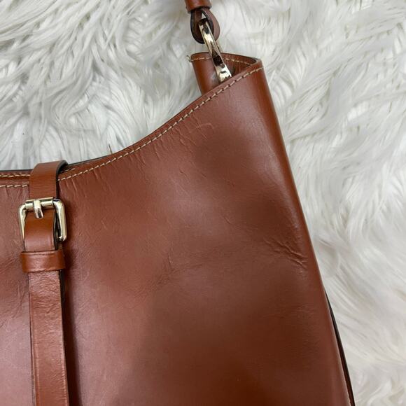 $550 Dooney & Bourke Designer Brown Leather Alto Small Lauretta Bag Purse - Picture 4 of 16